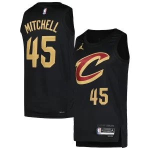 Comodo Versátil Clásico Donovan Mitchell Cleveland Cavaliers Jordan Brand Swingman Player Jersey Statement Edition Black