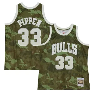 Cool Clásico Bonito Scottie Pippen Chicago Bulls Hardwood Classics 1997/98 Ghost Green Swingman Jersey Camo