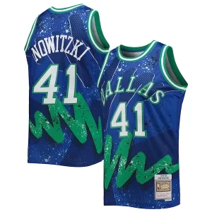 Cool Dirk Nowitzki Dallas Mavericks Hardwood Classics 1998/99 Hyper Hoops Swingman Jersey Blue