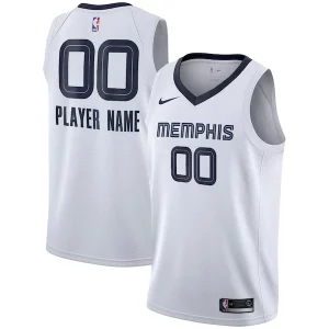 Cool Exquisito Fácil de llevar Memphis Grizzlies Nike 2020/21 Swingman Custom Jersey Association Edition White