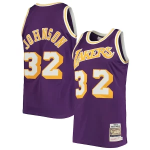 Cool Fantástico Magic Johnson Los Angeles Lakers 1984/85 Hardwood Classics Authentic Jersey Purple/Gold