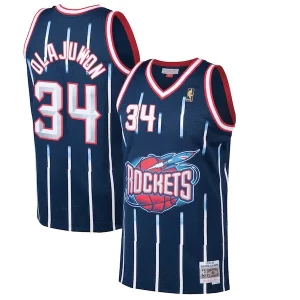 Cool Hakeem Olajuwon Houston Rockets 1996/97 Hardwood Classics Swingman Jersey Navy