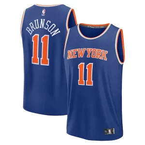Duradero Fácil de llevar Único Jalen Brunson New York Knicks Fast Break Replica Player Jersey Icon Edition Blue