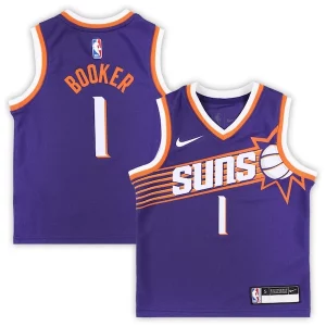 Cool Moderno Fácil de llevar Devin Booker Phoenix Suns Nike Preschool Swingman Player Jersey Icon Edition Purple