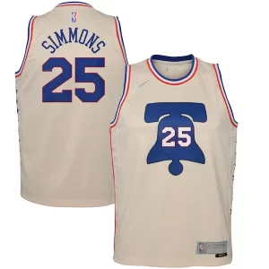 Delicioso Ben Simmons Philadelphia 76ers Nike Youth 2020/21 Swingman Player Jersey Cream Earned Edition