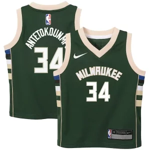Delicioso Cool Giannis Antetokounmpo Milwaukee Bucks Nike Preschool Swingman Player Jersey Icon Edition Hunter Green