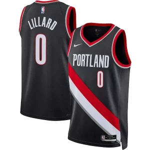 Delicioso Damian Lillard Portland Trail Blazers Nike Unisex Swingman Jersey Icon Edition Black/White