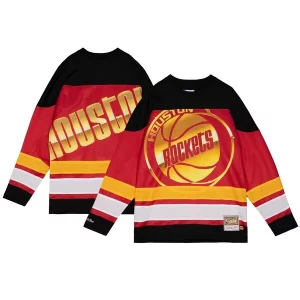 Delicioso Houston Rockets Women's Hardwood Classics Big Face 4.0 Hockey Jersey Red