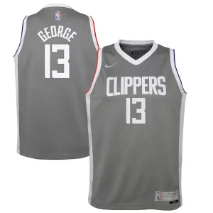 Delicioso Increíble Moderno Paul George LA Clippers Nike Youth 2020/21 Swingman Player Jersey Gray Earned Edition