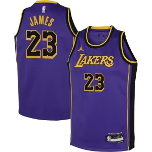 Exquisito Único LeBron James Los Angeles Lakers Jordan Brand Youth Performance Swingman Jersey Statement Purple