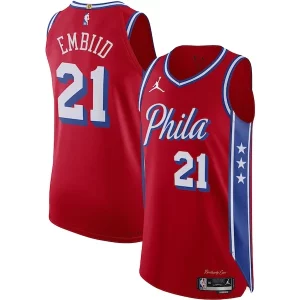Delicioso Lujoso Joel Embiid Philadelphia 76ers Jordan Brand Authentic Player Jersey Statement Edition Red