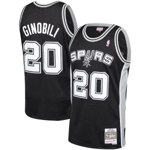 Delicioso Magnífico Manu Ginobili San Antonio Spurs 2002 03 Hardwood Classics Player Swingman Jersey Black