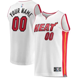 Delicioso Miami Heat Youth Fast Break Custom Replica Jersey Association Edition White