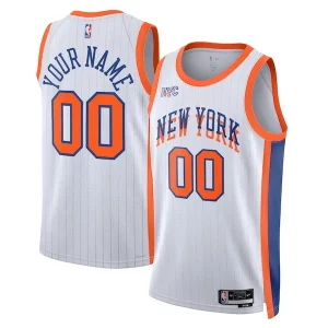 Delicioso New York Knicks Nike Unisex 2024/25 Custom Swingman Jersey City Edition White