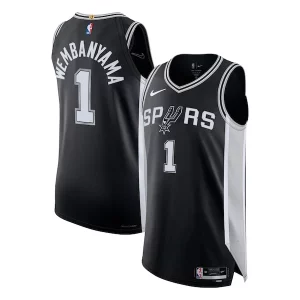 Duradero Comodo Fácil de llevar Victor Wembanyama San Antonio Spurs Nike Authentic Jersey Icon Edition Black