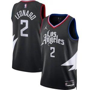 Duradero Elegante Kawhi Leonard LA Clippers Jordan Brand Unisex Swingman Jersey Statement Edition Black