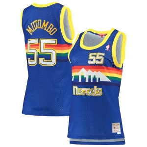Duradero Encantador Dikembe Mutombo Denver Nuggets Women's 1991/92 Hardwood Classics Swingman Jersey Royal