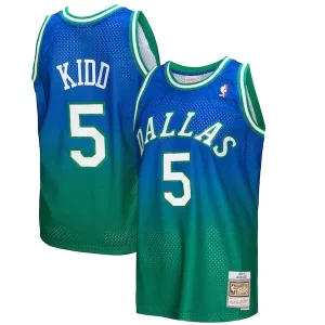 Duradero Increíble Jason Kidd Dallas Mavericks 1994/95 Hardwood Classics Fadeaway Swingman Player Jersey Green/Navy