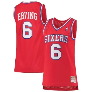 Duradero Julius Erving Philadelphia 76ers Women's 1982/83 Hardwood Classics Swingman Jersey Red