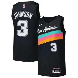 Duradero Keldon Johnson San Antonio Spurs Nike Swingman Player Jersey City Edition Black
