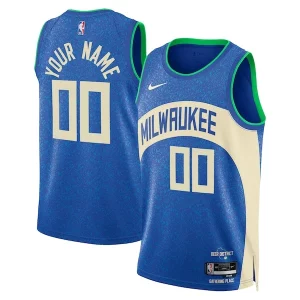 Duradero Milwaukee Bucks Nike Unisex 2023/24 Custom Swingman Jersey Royal City Edition