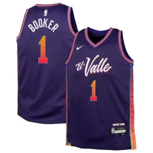 Elegante Exquisito Sofisticado Devin Booker Phoenix Suns Nike Youth Swingman Replica Jersey City Edition Purple