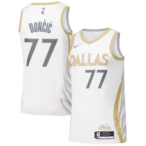 Elegante Increíble Dallas Mavericks Nike Swingman Player Jersey City Edition White