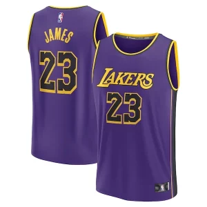 Elegante Maravilloso Clásico LeBron James Los Angeles Lakers 2022/23 Fast Break Replica Jersey Statement Edition Purple