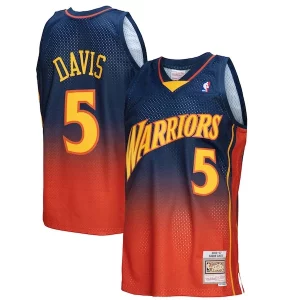Encantador Comodo Baron Davis Golden State Warriors 2006/07 Hardwood Classics Fadeaway Swingman Player Jersey Navy/Orange