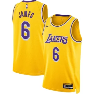 Encantador LeBron James Los Angeles Lakers Nike Unisex Swingman Jersey Icon Edition Gold