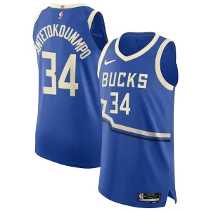 Encantador Magnífico Giannis Antetokounmpo Milwaukee Bucks Nike 2024/25 Authentic Player Jersey City Edition Royal