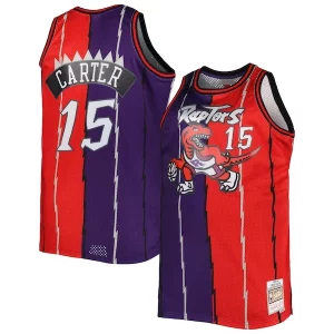 Encantador Perfecto Vince Carter Toronto Raptors Big & Tall Hardwood Classics 1998/99 Split Swingman Jersey Purple/Red