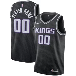 Encantador Sacramento Kings Nike Swingman Custom Jersey Black Statement Edition
