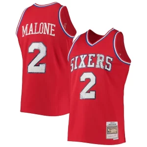 Encantador Versátil Moses Malone Philadelphia 76ers 1982/83 Hardwood Classics NBA 75th Anniversary Diamond Swingman Jersey Red