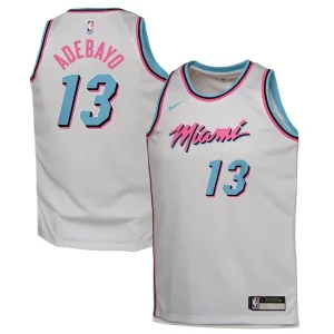 Estupendo Clásico Chulo Bam Adebayo Miami Heat Nike Youth 2024/25 Swingman Player Jersey City Edition White