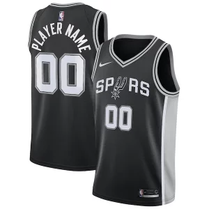 Estupendo San Antonio Spurs Nike Swingman Custom Jersey Black Icon Edition