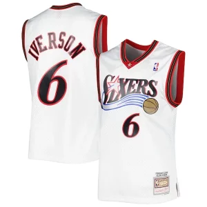 Estupendo Sofisticado Allen Iverson Philadelphia 76ers 2001/02 Hardwood Classics Swingman Jersey White/Red