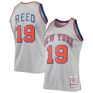 Estupendo Willis Reed New York Knicks 75th Anniversary 1969/70 Hardwood Classics Swingman Jersey Silver