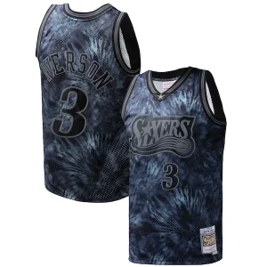 Exquisito Allen Iverson Philadelphia 76ers Hardwood Classics 1997/98 Tie Dye Swingman Jersey Black