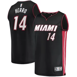Exquisito Chulo Maravilloso Tyler Herro Miami Heat Fast Break Replica Jersey Icon Edition Black