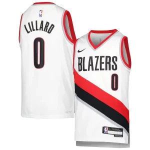 Exquisito Damian Lillard Portland Trail Blazers Nike Youth Swingman Jersey Association Edition White