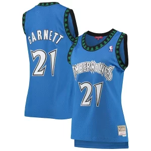 Exquisito Elegante Único Kevin Garnett Minnesota Timberwolves Women's Hardwood Classics Swingman Jersey Blue