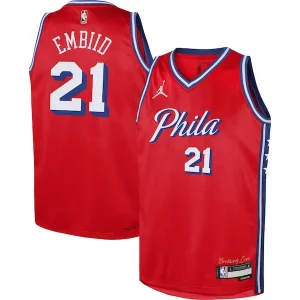 Exquisito Fantástico Robusto Joel Embiid Philadelphia 76ers Jordan Brand Youth Swingman Jersey Statement Edition Red