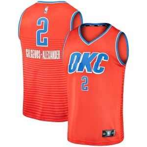 Exquisito Moderno Shai Gilgeous Alexander Oklahoma City Thunder Fast Break Team Replica Jersey Statement Edition Orange