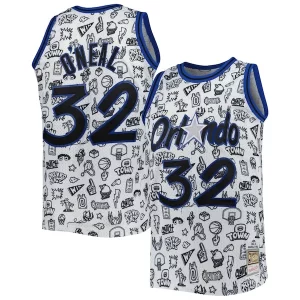 Exquisito Shaquille O'Neal Orlando Magic 1994/95 Hardwood Classics Doodle Swingman Jersey White