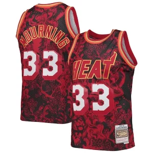 Fácil de llevar Alonzo Mourning Miami Heat Hardwood Classics 1996/97 Lunar New Year Swingman Jersey Red