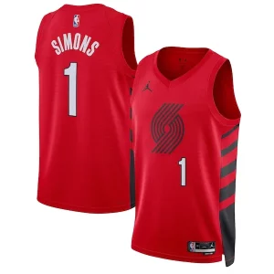 Fácil de llevar Clásico Anfernee Simons Portland Trail Blazers Jordan Brand Unisex Swingman Jersey Statement Edition Red