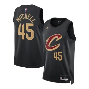 Fácil de llevar Clásico Duradero Donovan Mitchell Cleveland Cavaliers Jordan Brand Unisex Swingman Jersey Statement Edition Black