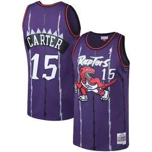 Fácil de llevar Clásico Duradero Vince Carter Toronto Raptors 1998/99 Big & Tall Hardwood Classics Swingman Jersey Purple/White