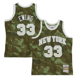 Fácil de llevar Clásico Patrick Ewing New York Knicks Hardwood Classics 1991/92 Ghost Green Swingman Jersey Camo